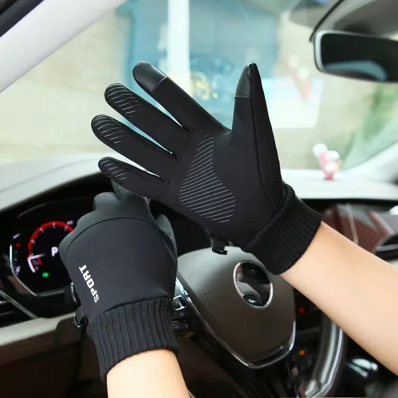 Motorcycle Gloves Guantes Winter Warm Full Fingers Heated Gloves Waterproof Heating Hand Moto Ski Touch Screen Fleece Gloves