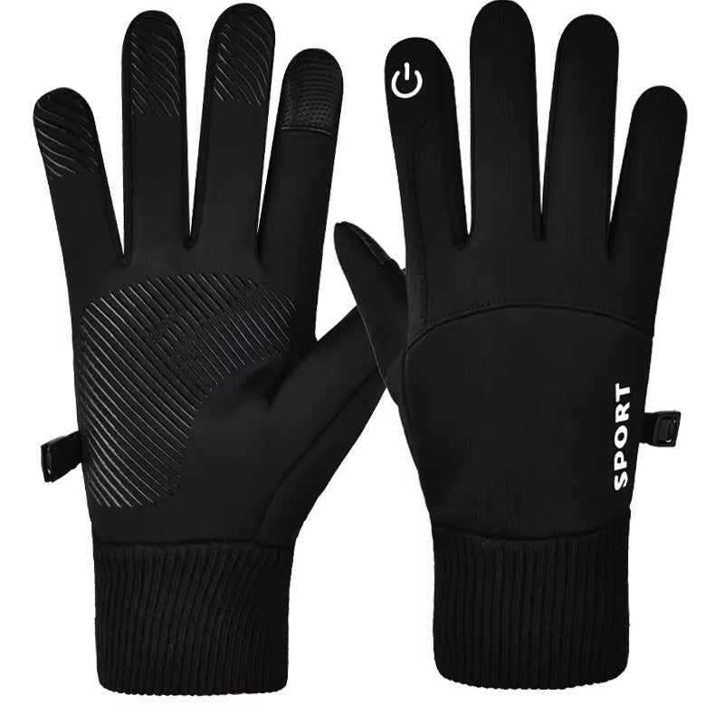 Motorcycle Gloves Guantes Winter Warm Full Fingers Heated Gloves Waterproof Heating Hand Moto Ski Touch Screen Fleece Gloves