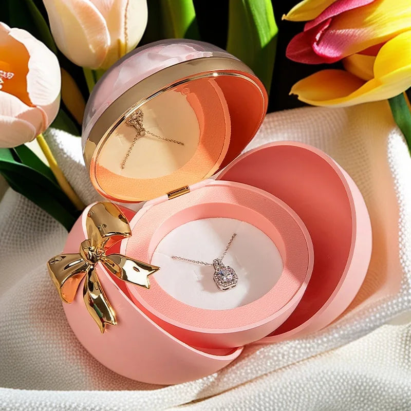 Caja de anillo de collar esférico