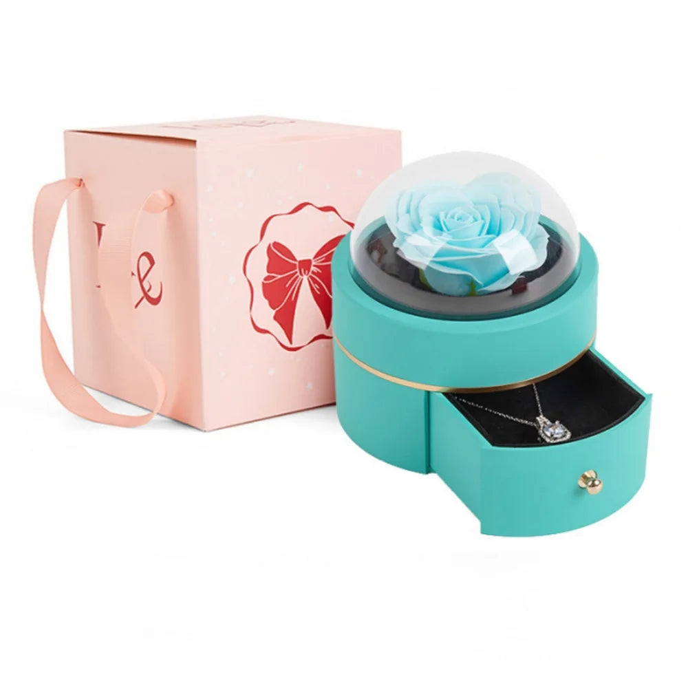 Caja de anillo de collar esférico