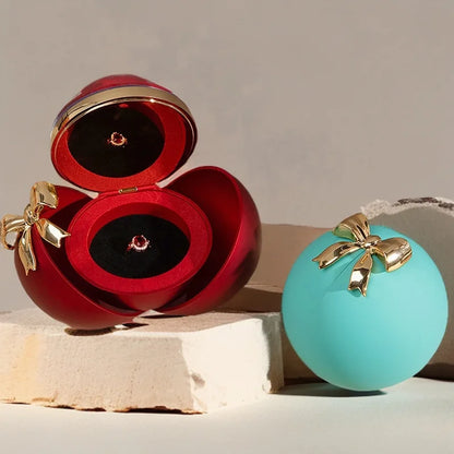 Caja de anillo de collar esférico