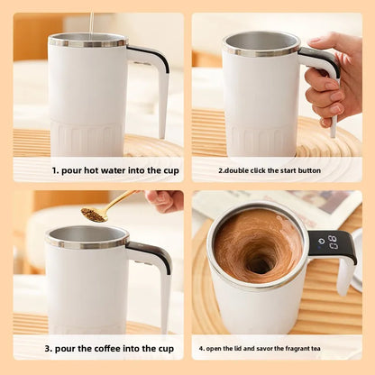 taza mezcladora automática de temperatura con pantalla digital
