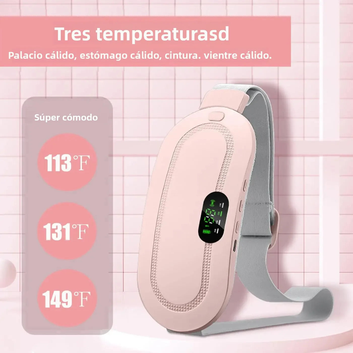 Cinturón de masaje portátil con calefacción
