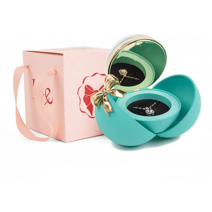 Caja de anillo de collar esférico