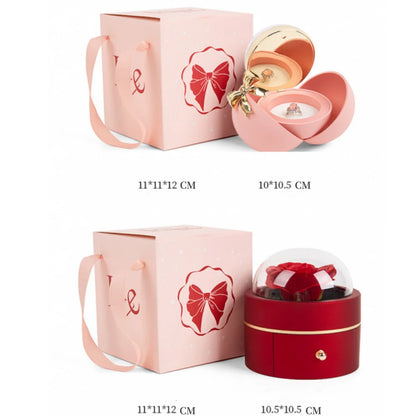 Caja de anillo de collar esférico