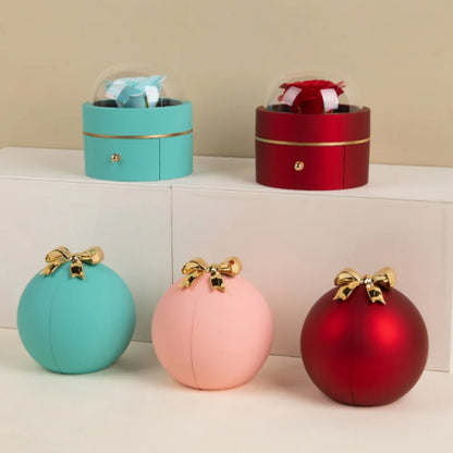 Caja de anillo de collar esférico