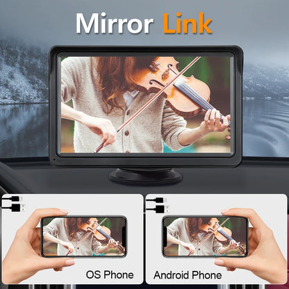 Carplay inalámbrico y Android Auto inalámbrico, portátil, pantalla táctil universal.