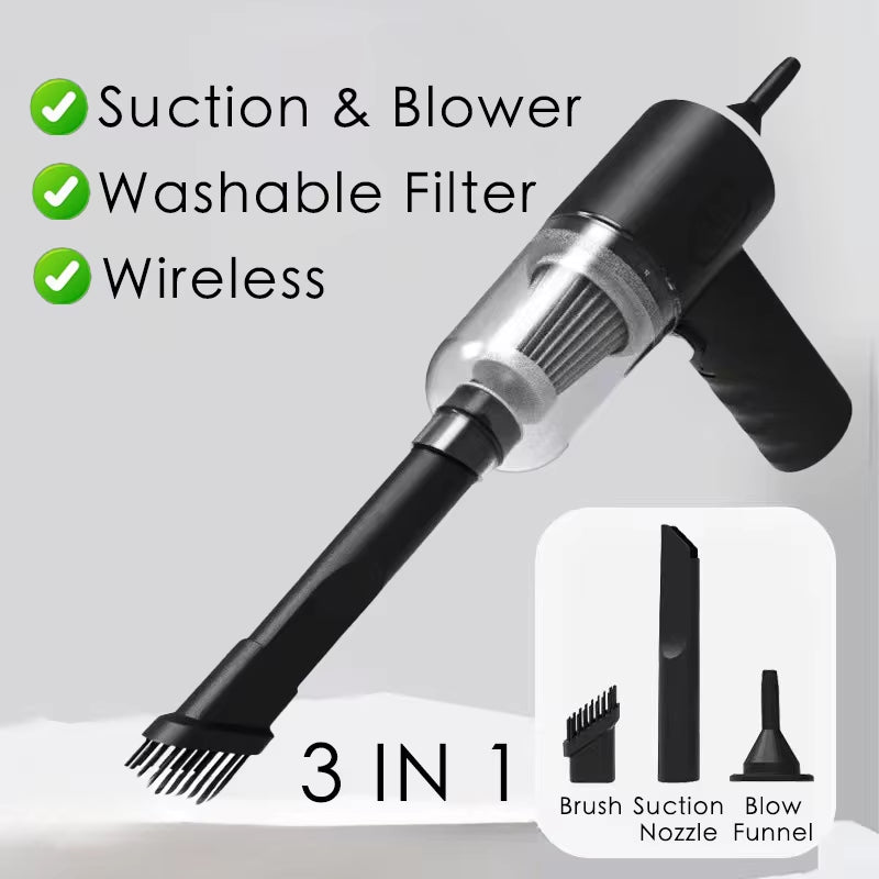 6 in 1 Car Vacuum Cleaner Suction Blow Vaccum Vacum Wireless Home Handheld Charging Portable Mini Small Aspiradora Auto Machine
